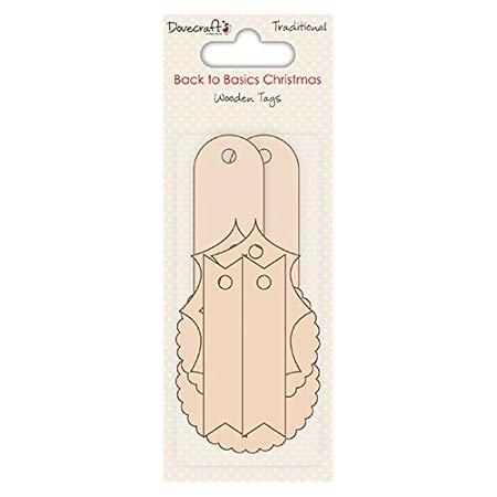  A - fundamentos Dovecraft Navidad tradicionales corte láser etiquetas de regalo de madera 