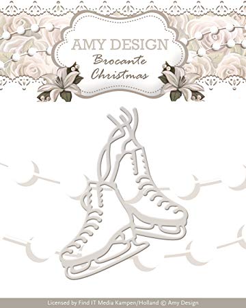            Amy diseño ClickBind y para el día ADD10036, Christmas Brocante - Figura Patines en línea (Navidad - Patines de Hockey Sobre Hielo)            
