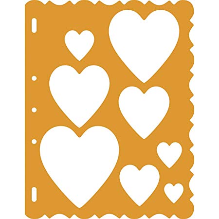            Fiskars - Patrones para cortar, diseño de corazones, Orange            