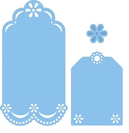            Marianne Design Creatables Troqueles con diseño Etiquetas, Metal, Azul, 6,1 x 11,1 x 0,4 cm            