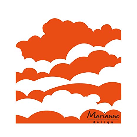  Marianne Design Marianne Designs Diseño y Carpeta de Embossing, Nubes, para Manualidades de Papel, plastico, 145x190 