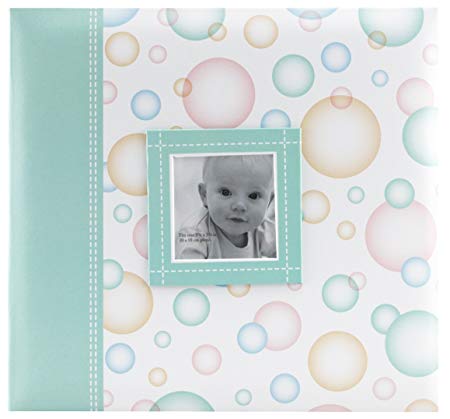  MBI by MCS Baby Scrapbook Album, 12 by 12-Inch, Green Bubbles 